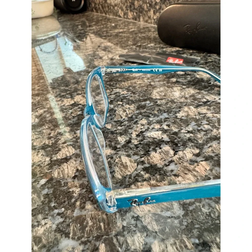 Ray-Ban RB5285‎ 5763 Blue Teal Square Eyeglasses Frames with Case 53-19-145